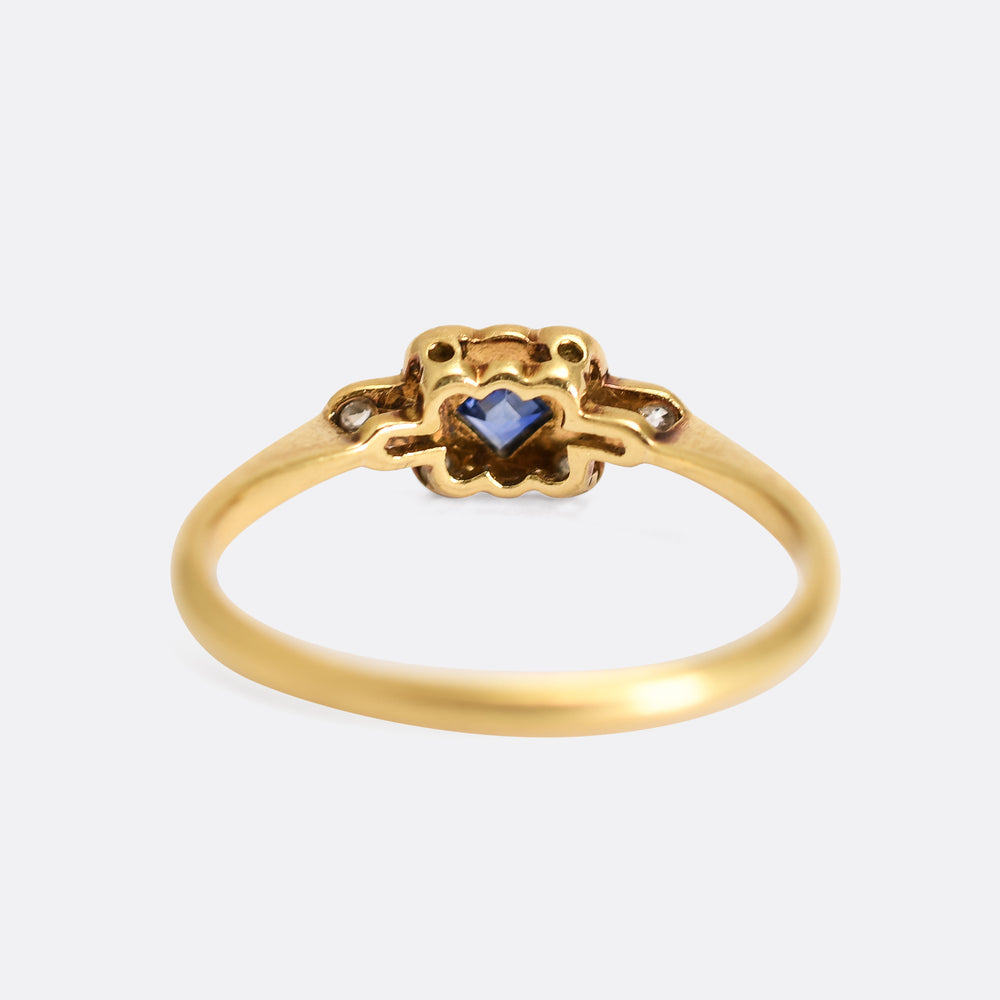 Edwardian Sapphire & Diamond Ring
