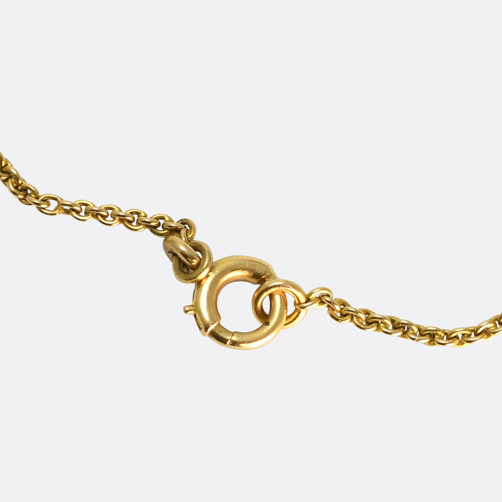Edwardian Sapphire & Natural Pearl Swag Necklace