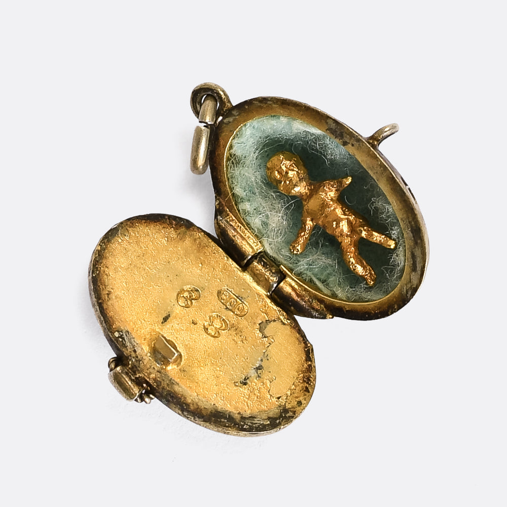 Egyptian Revival Moses Basket Charm