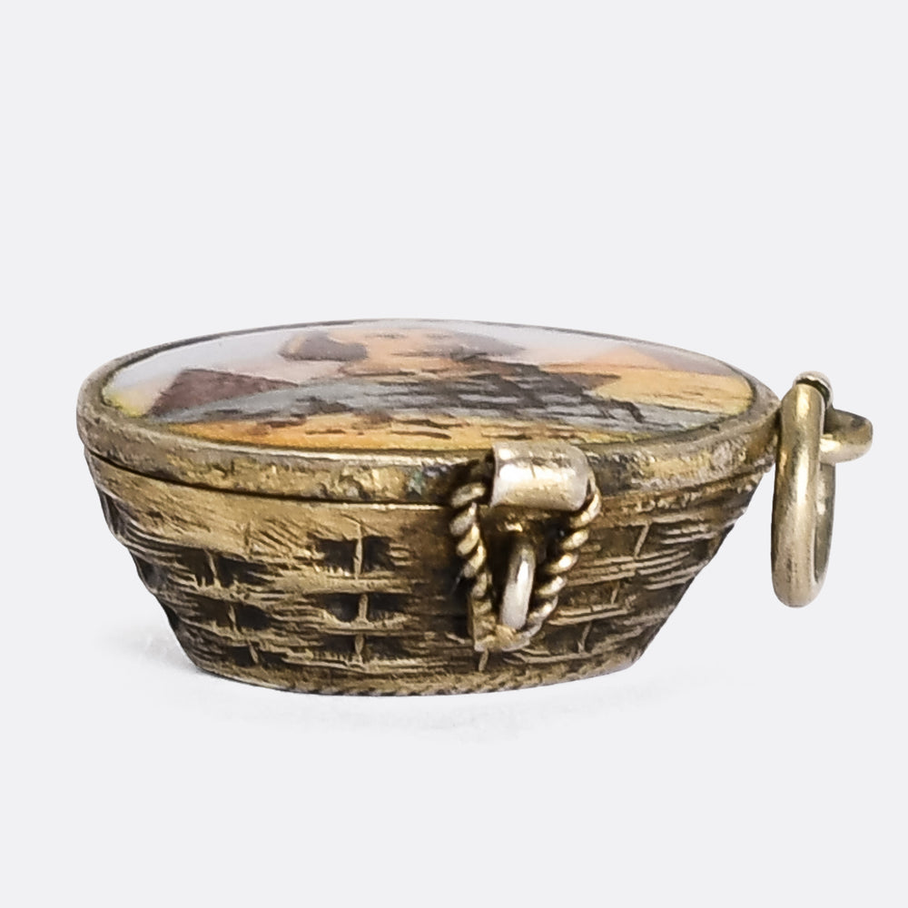 Egyptian Revival Moses Basket Charm