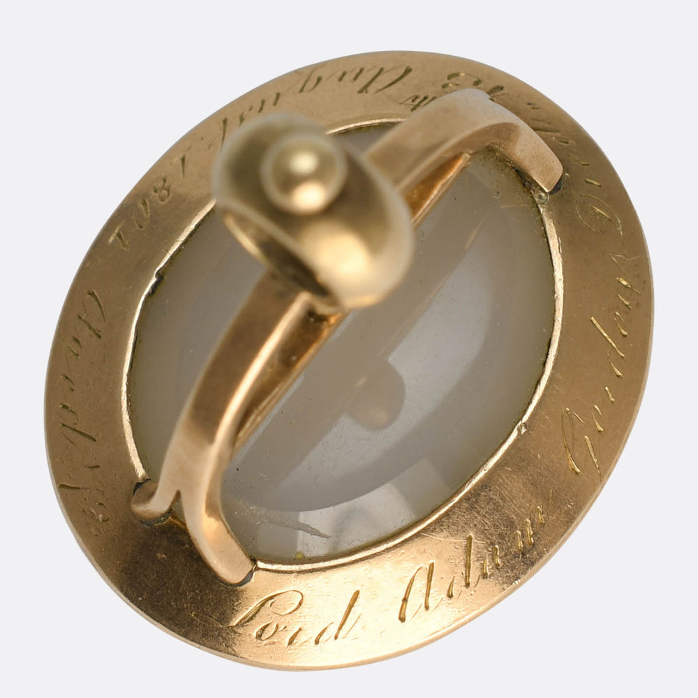 Georgian By Courage, Not Cunning Chalcedony Seal Fob