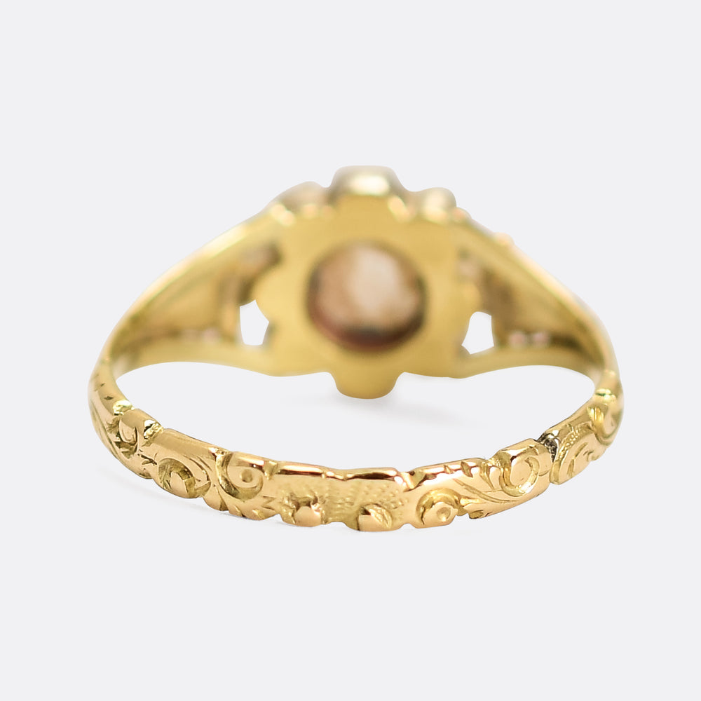 Georgian Diamond Flower Cluster Ring