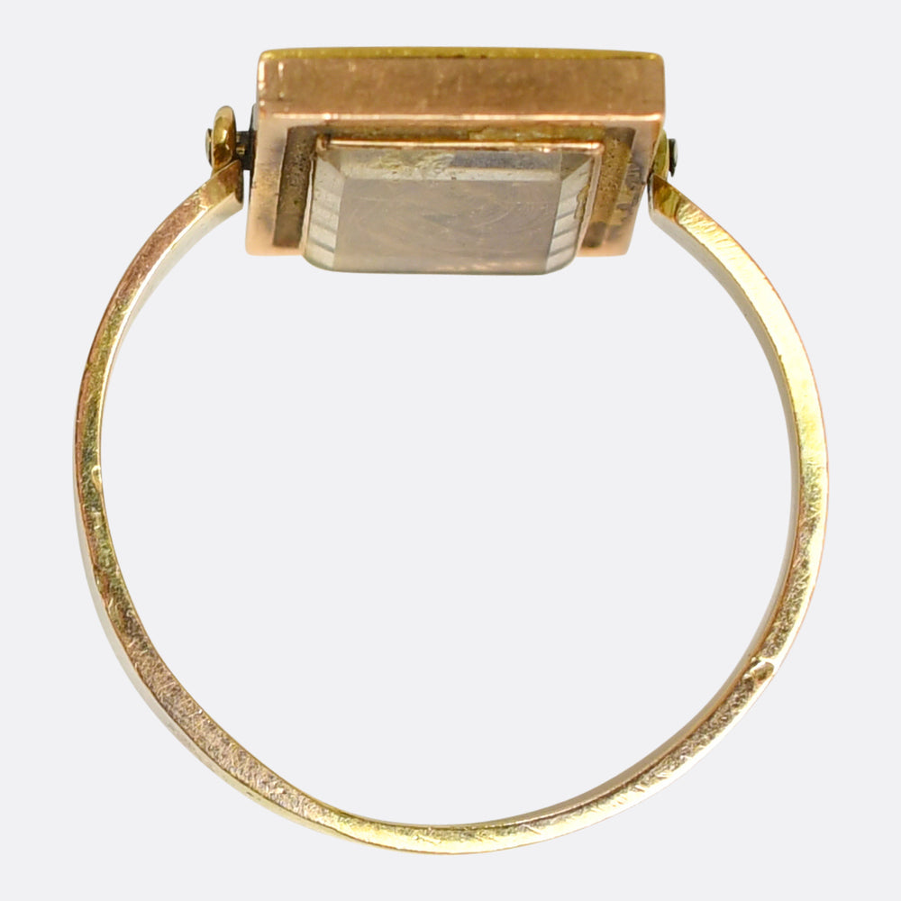 Georgian Friendship Still Holds Thy Memory Dear Spinner Ring
