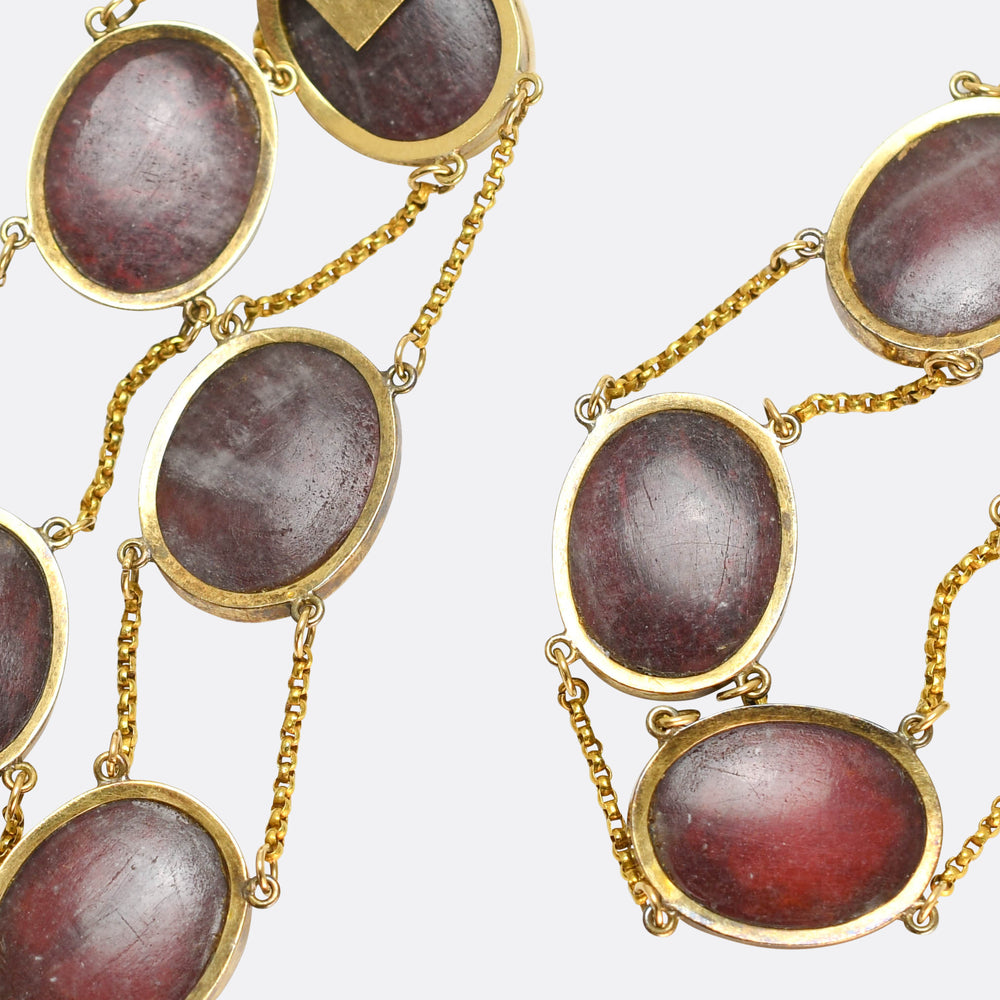 Georgian Gold Cupid & Psyche Cameo Suite
