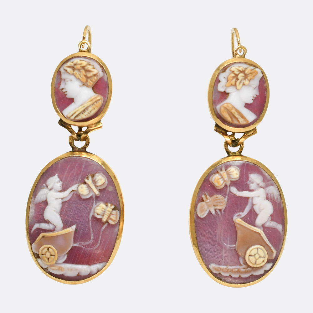 Georgian Gold Cupid & Psyche Cameo Suite