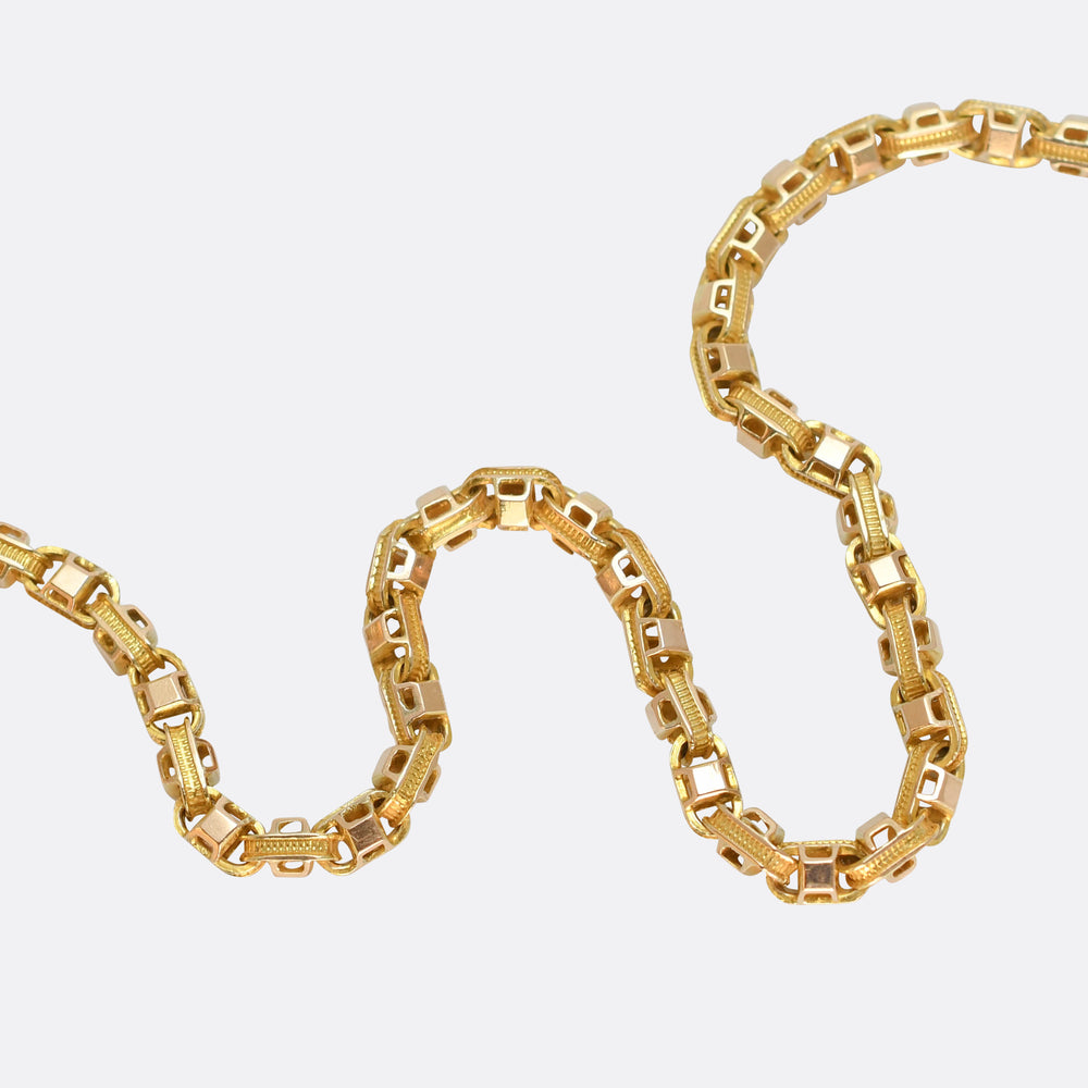 Georgian Gold Fancy-Link Chain