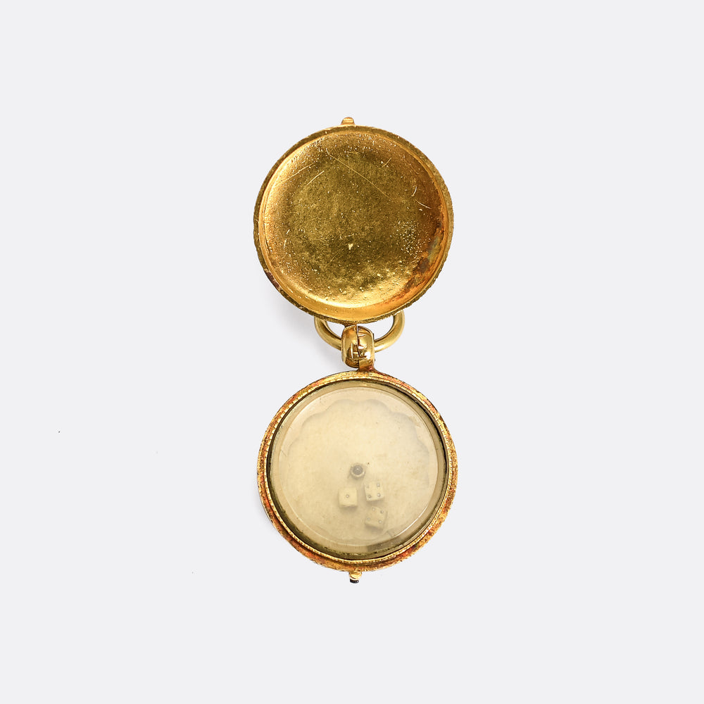 Georgian Gold Miniature Dice Charm