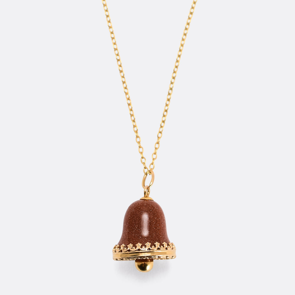 Georgian Goldstone Bell Charm