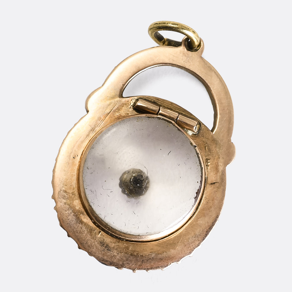 Georgian Pearl & Rock Crystal Padlock Pendant