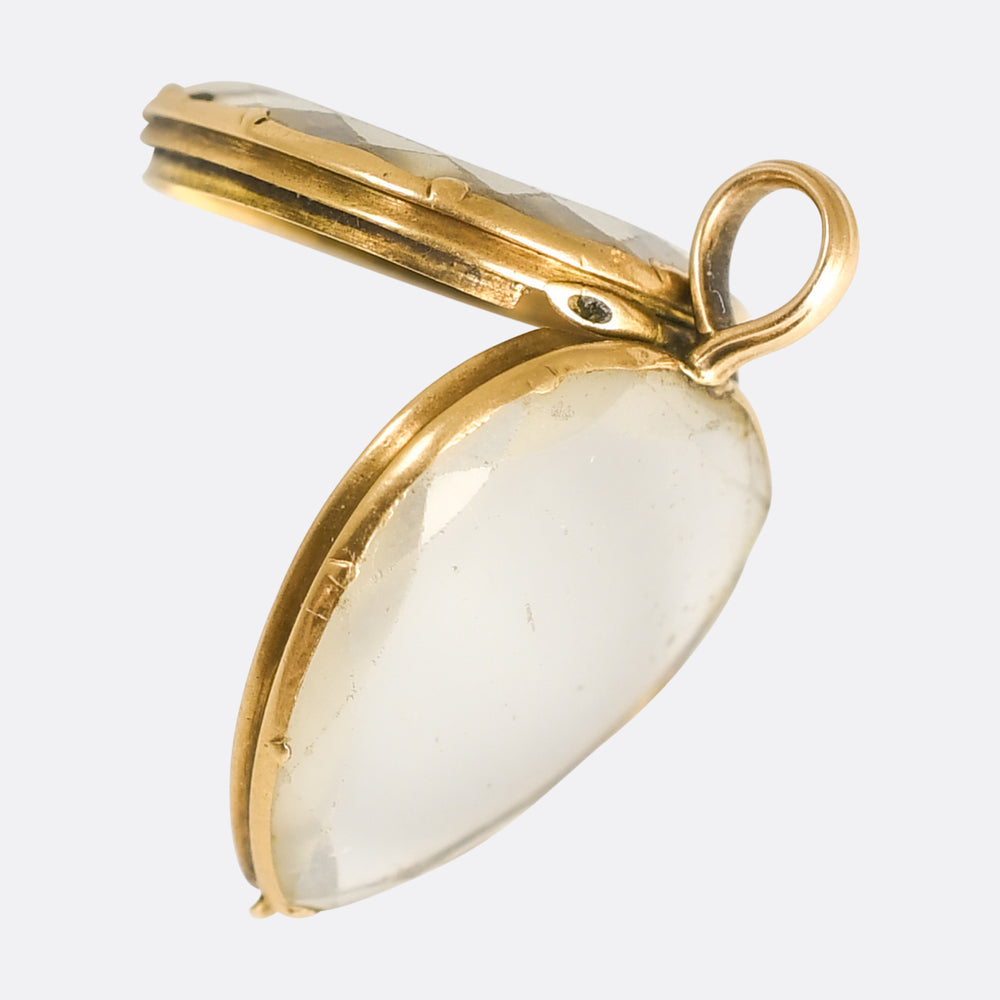 Georgian Rock Crystal Heart Locket
