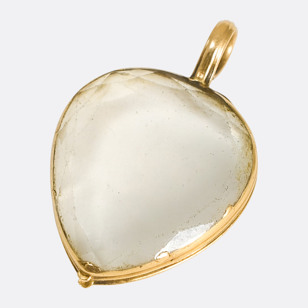 Georgian Rock Crystal Heart Locket
