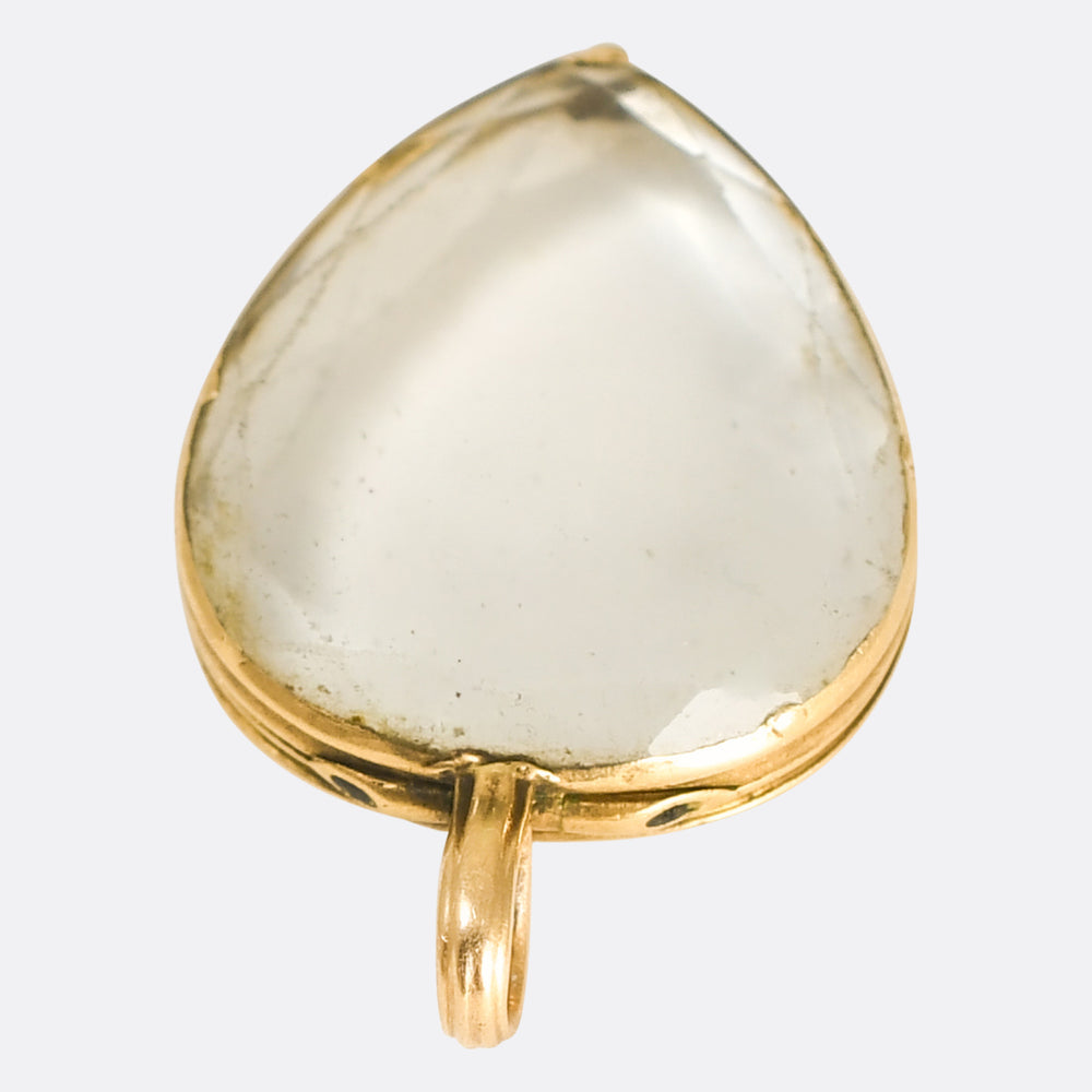 Georgian Rock Crystal Heart Locket
