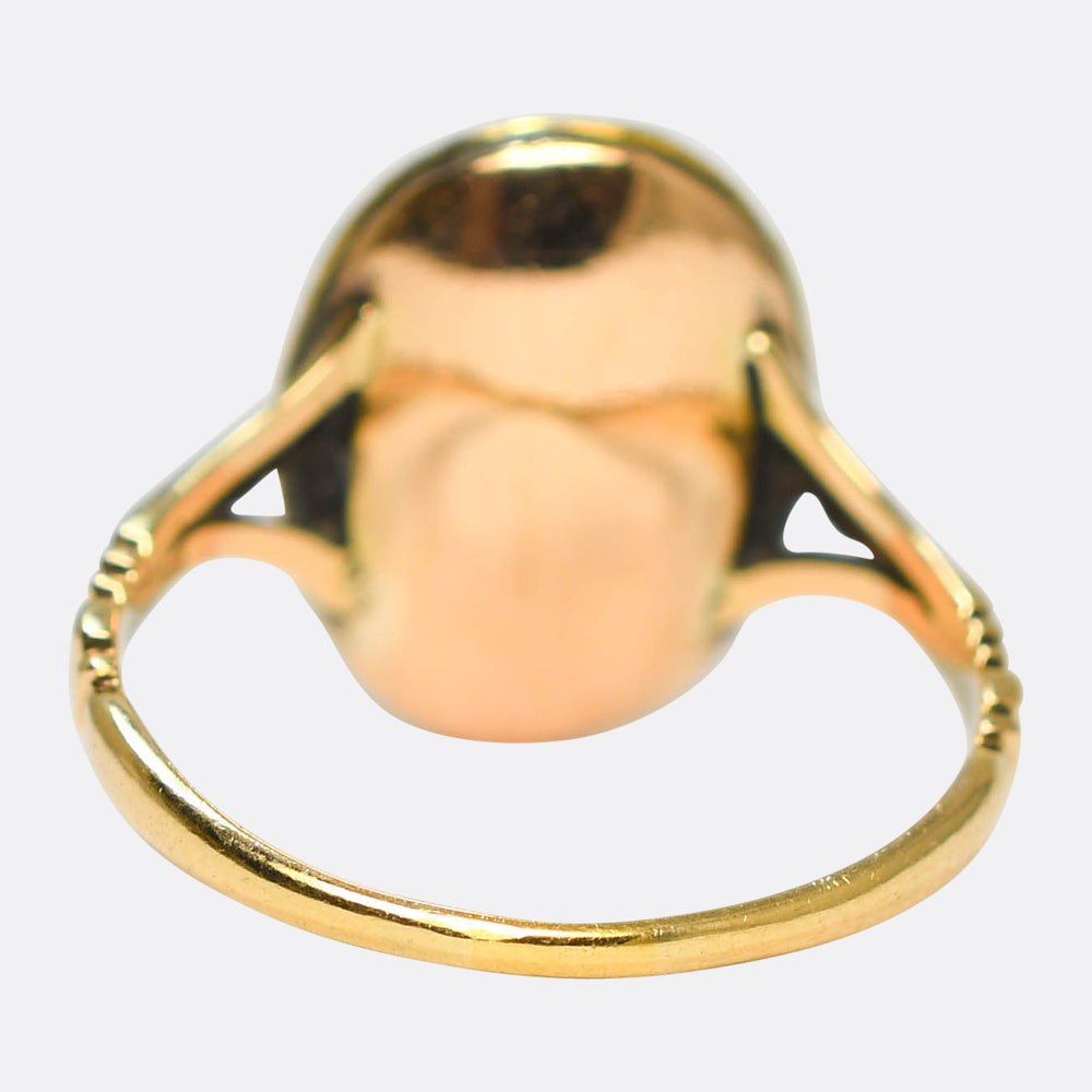 Georgian Rose Cut Diamond, Emerald & Ruby Target Cluster Ring