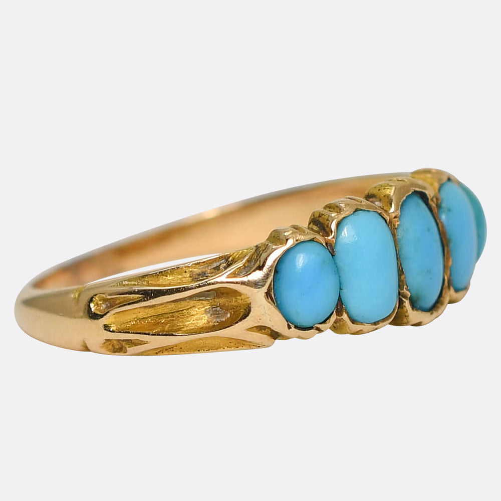 Georgian Turquoise 5-Stone Ring