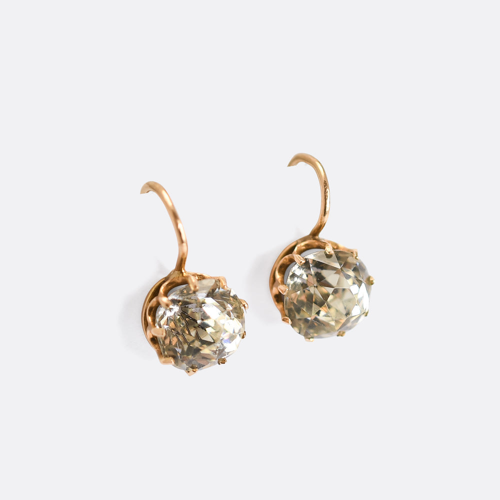 Georgian White Paste Earrings