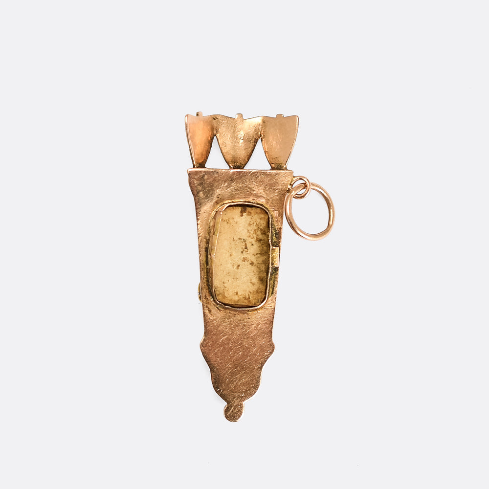 Georgian 'Quiver of Arrows' Turquoise Charm