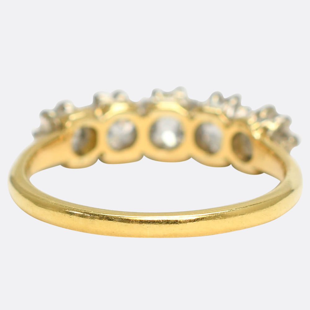 Late Victorian 1.58ct Diamond 5-Stone Ring