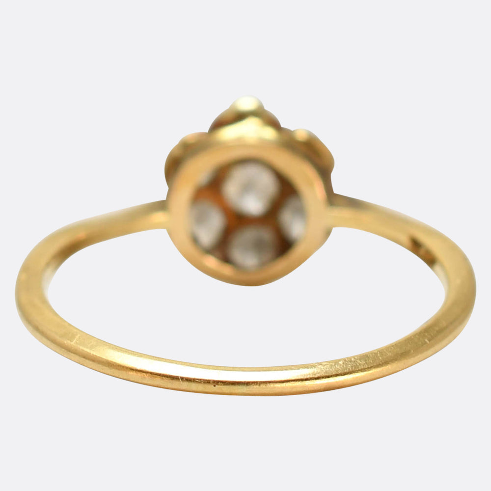 Late Victorian Diamond Flower Cluster Ring