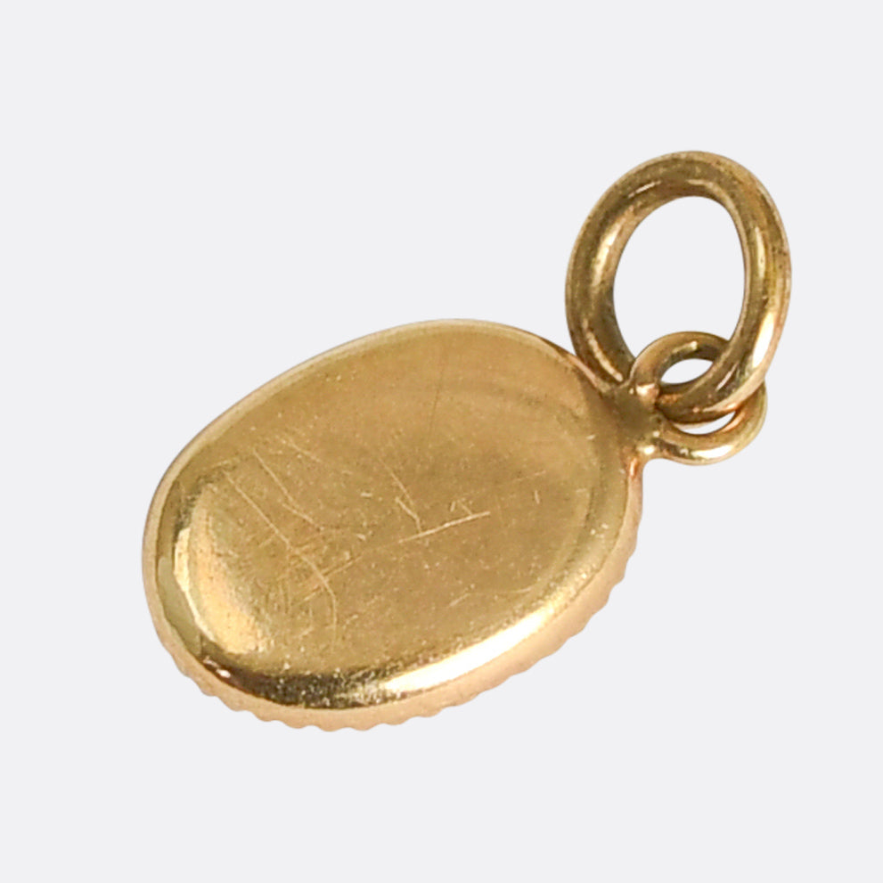 Late Victorian Oval Coral Charm
