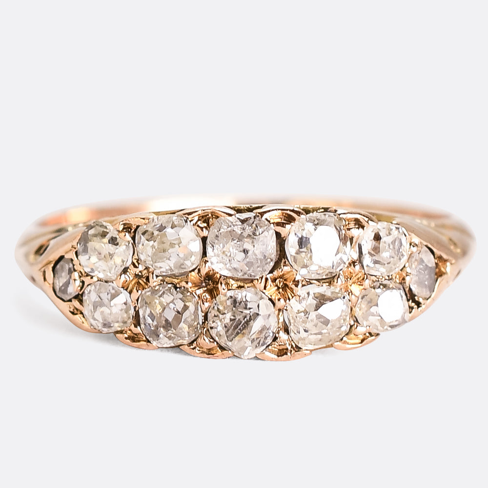 Mid-Victorian Diamond Double Row Ring