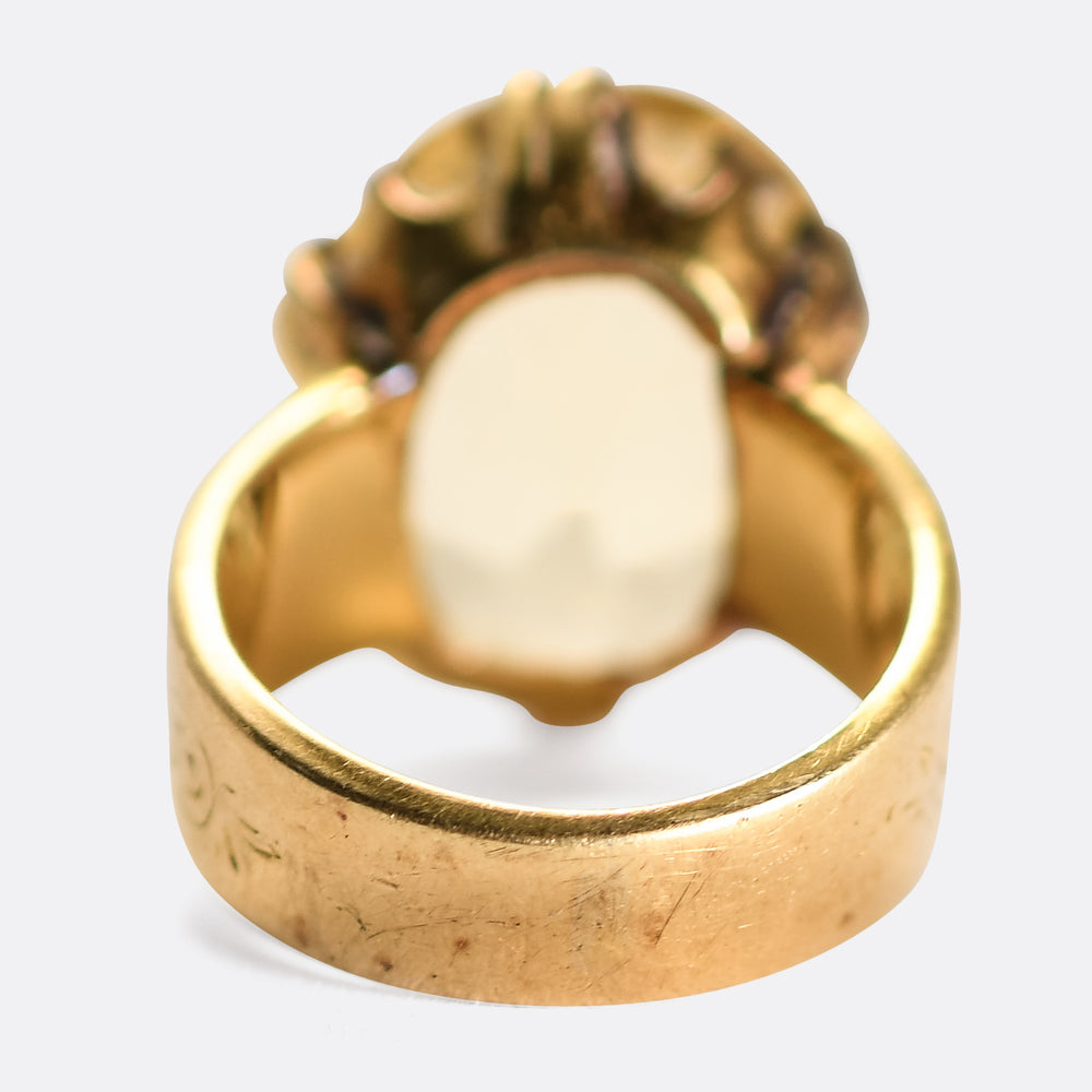 Mid Victorian Citrine Cocktail Ring