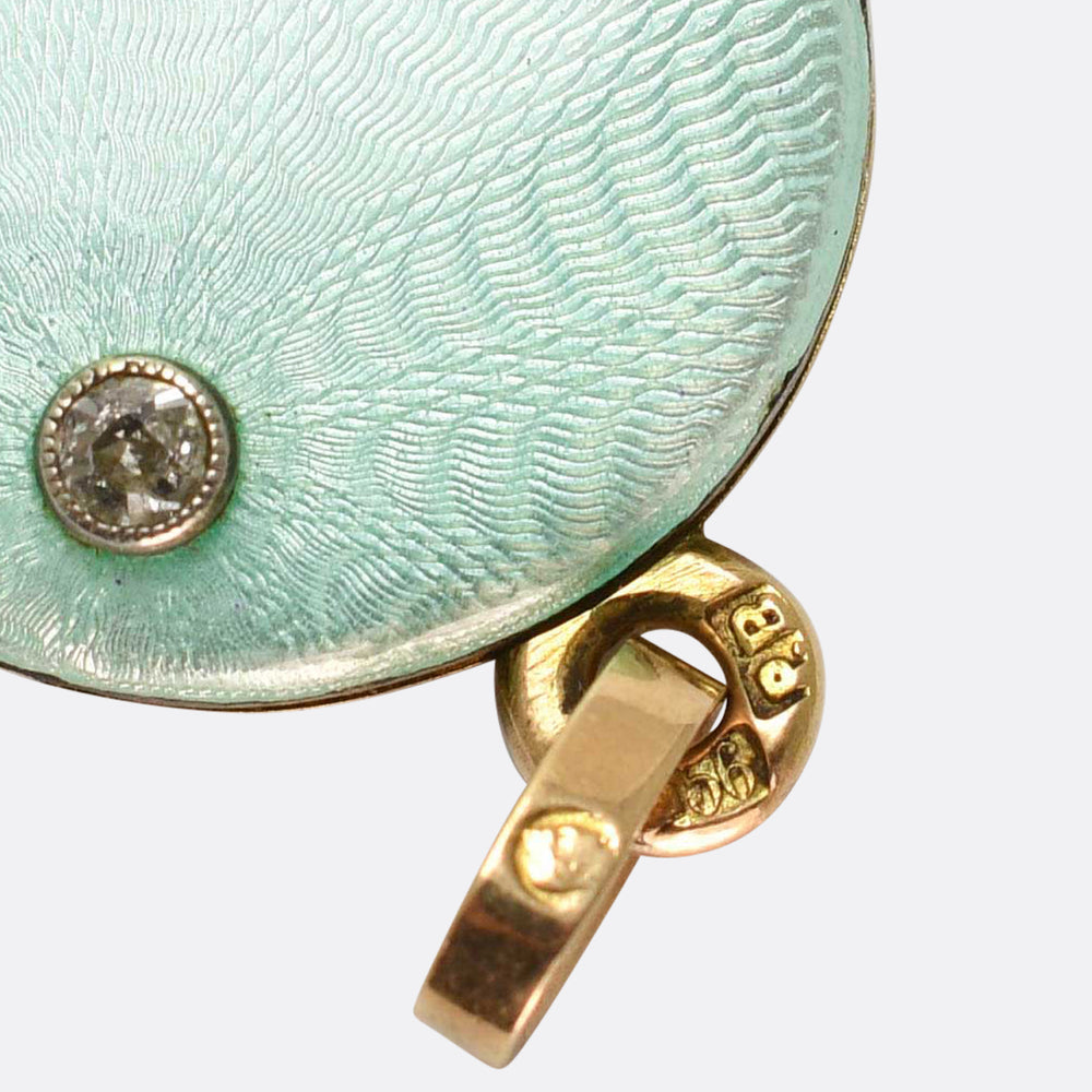 Pre-Revolution Russian Enamel & Diamond Locket