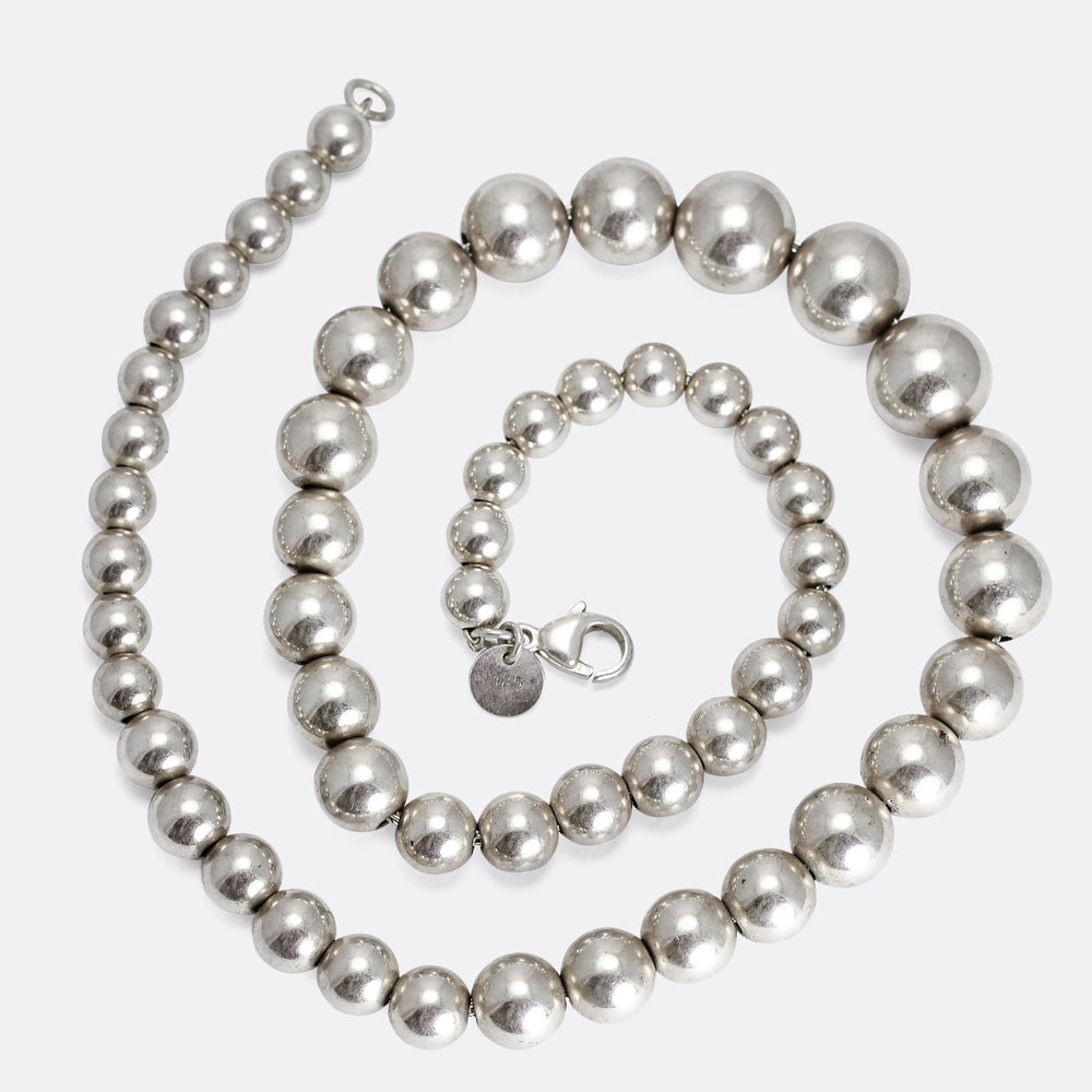 Silver Bead Necklace by Tiffany & Co