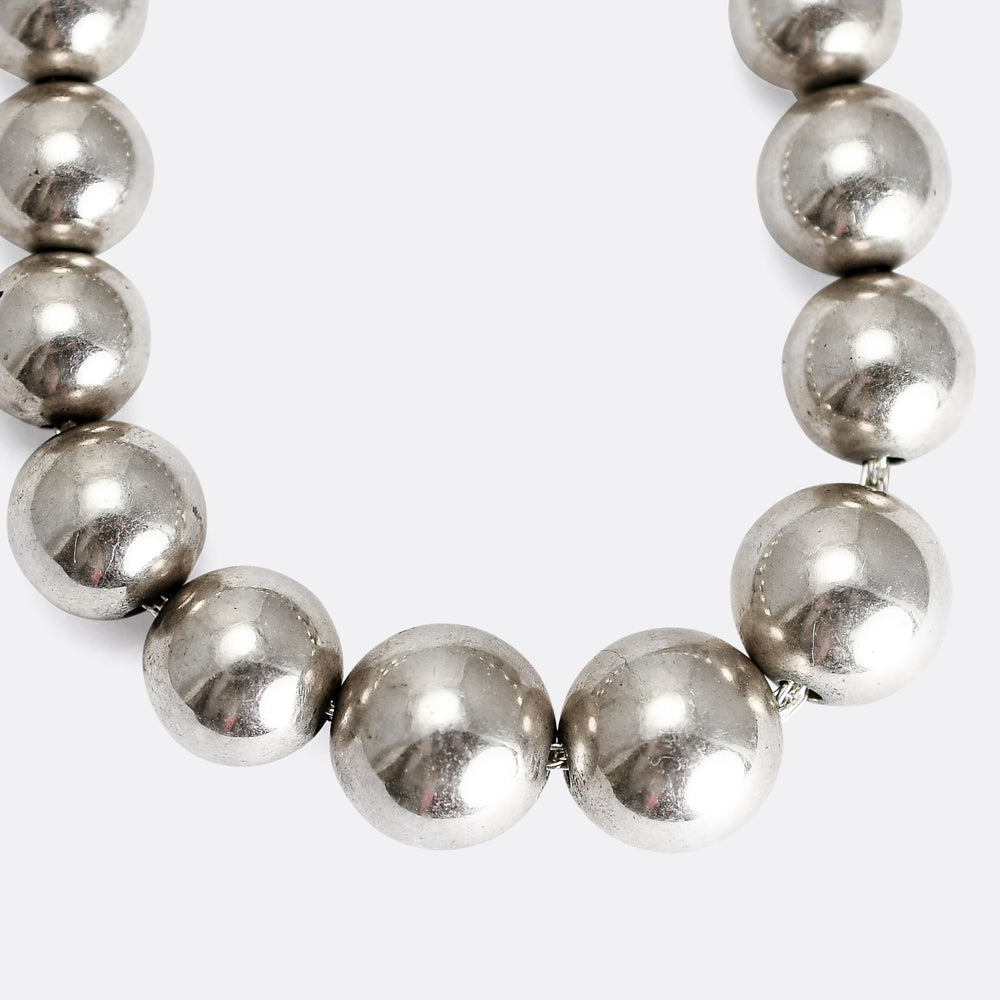 Silver Bead Necklace by Tiffany & Co