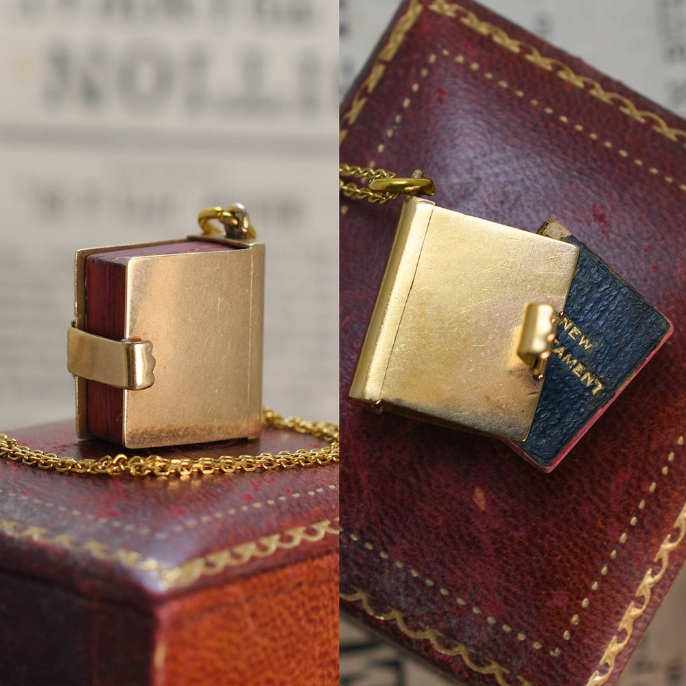 Victorian Gold Miniature Bible Charm