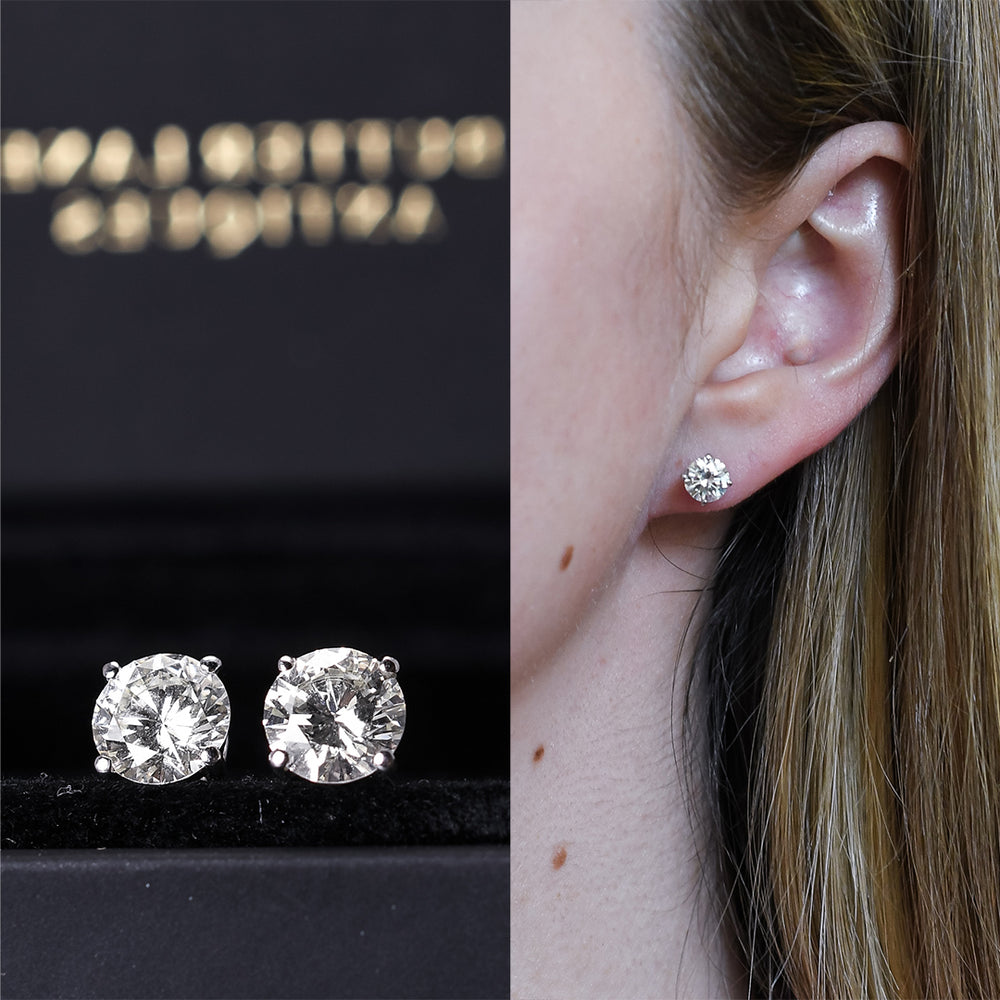 Vintage 1.60ct Diamond Stud Earrings