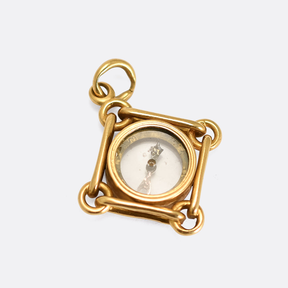 Victorian 18k Gold Compass Pendant