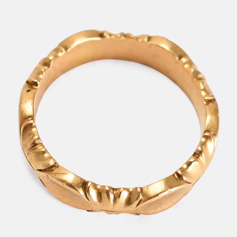 Victorian 18k Gold Fancy Band Ring