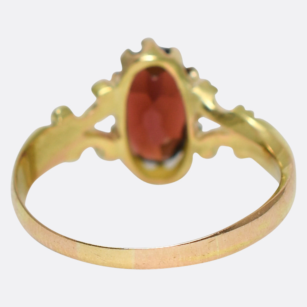 Victorian 2.02ct Garnet Solitaire Ring