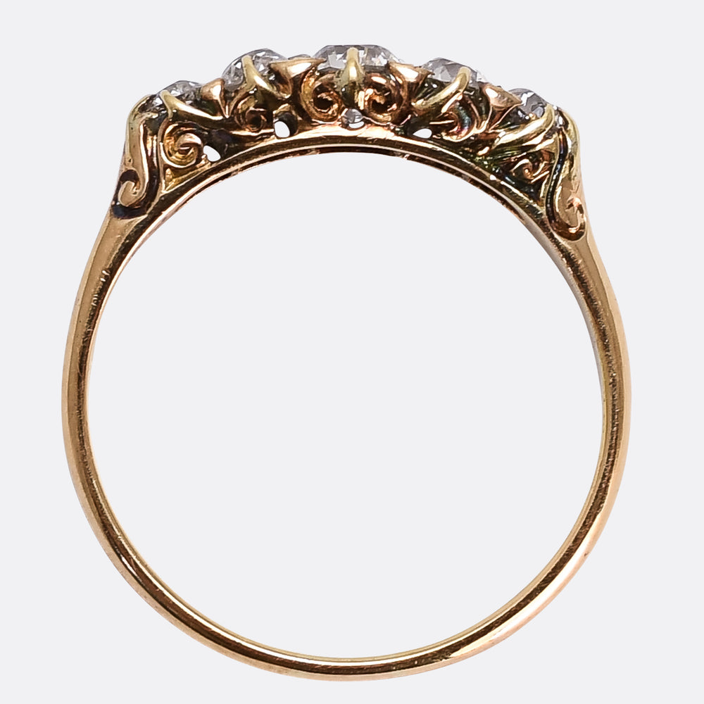Victorian 5-Stone Old Cut Diamond Ring