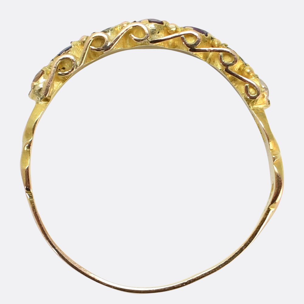 Victorian Acrostic 'Dearest' Ring