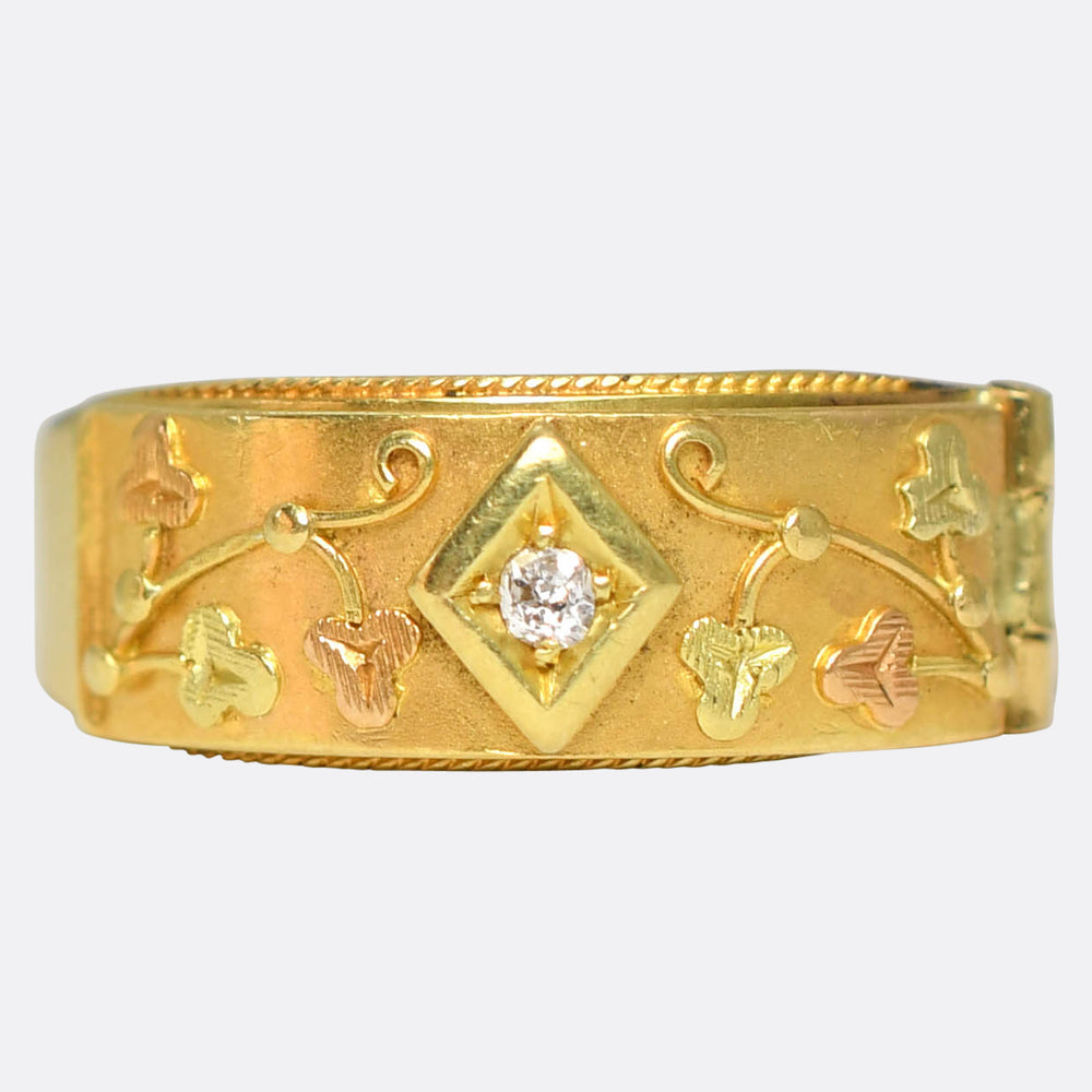 Victorian DARLING Diamond Locket Ring