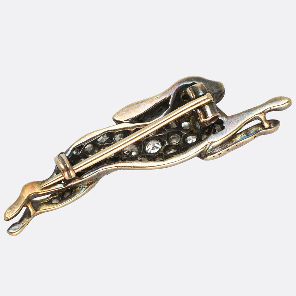 Victorian Diamond Hare Brooch