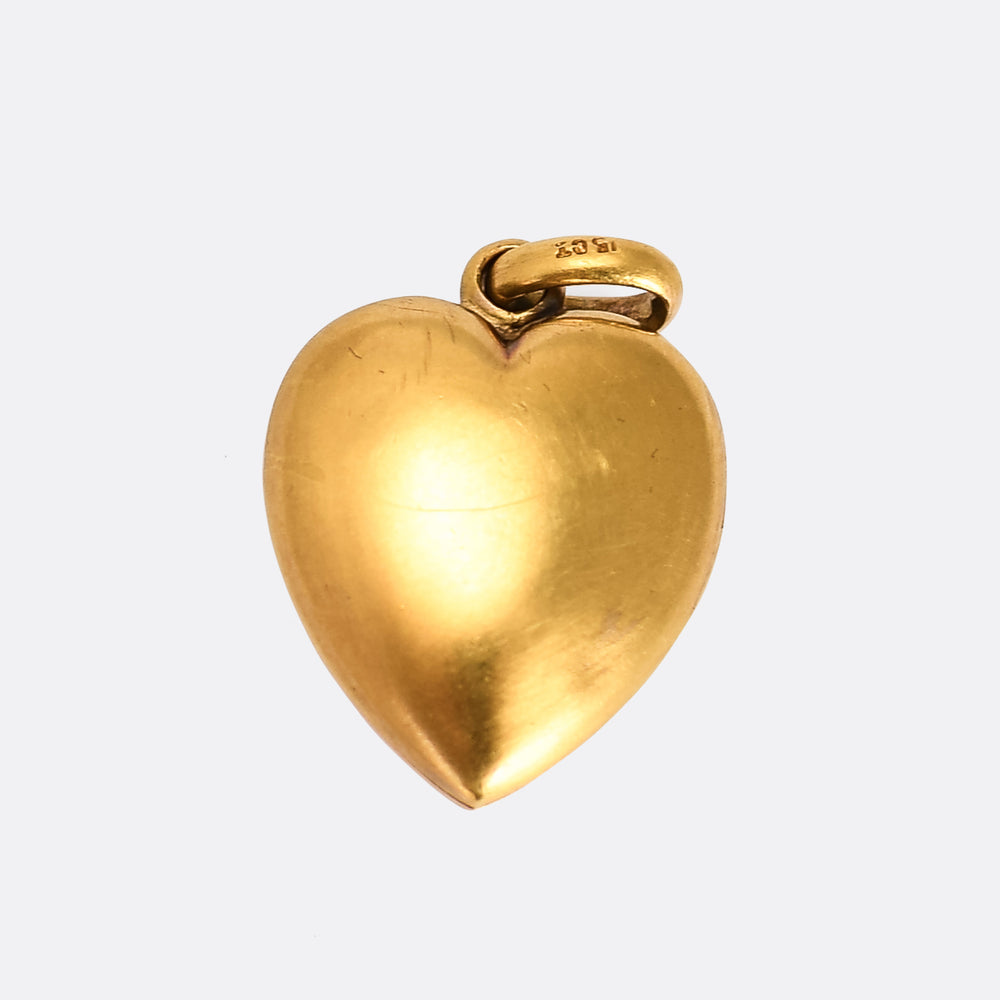 Victorian Diamond Puffed Heart Locket