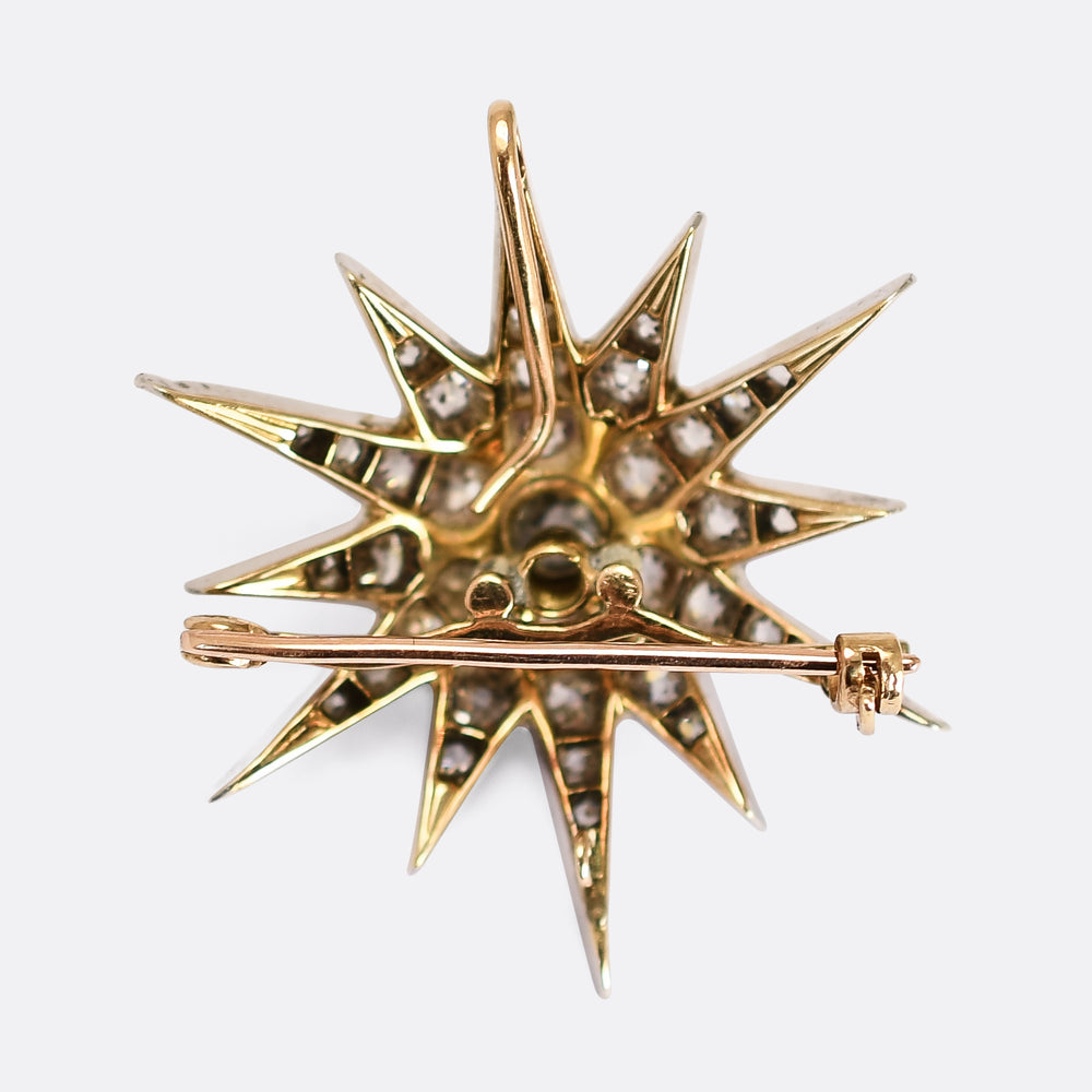 Victorian Diamond Star Brooch