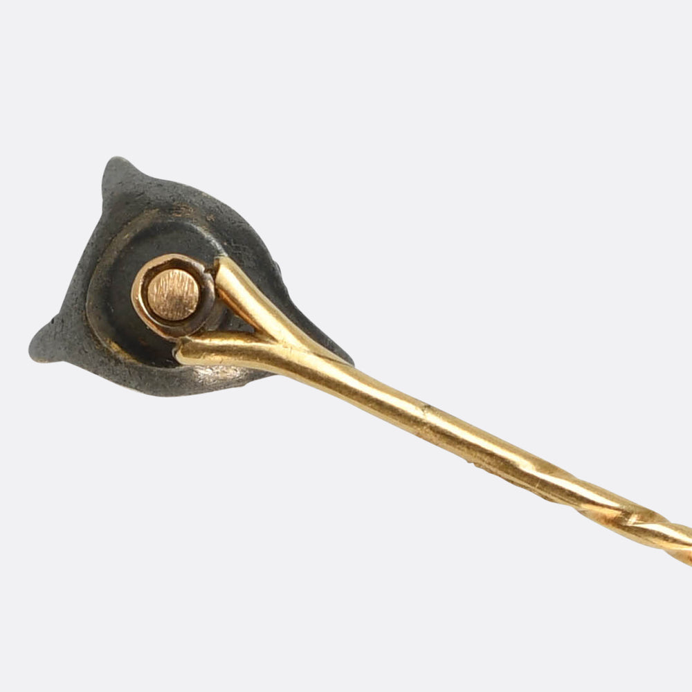 Victorian Diamond & Ruby Fox Stick Pin