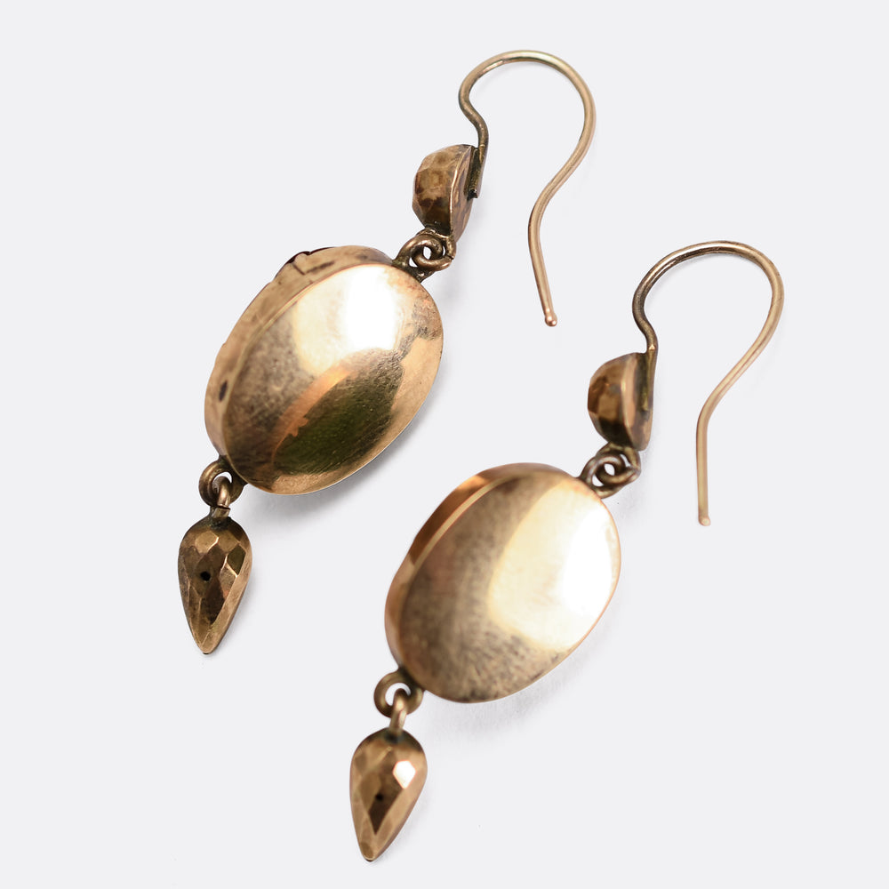 Victorian Egyptian Revival Scarab Earrings