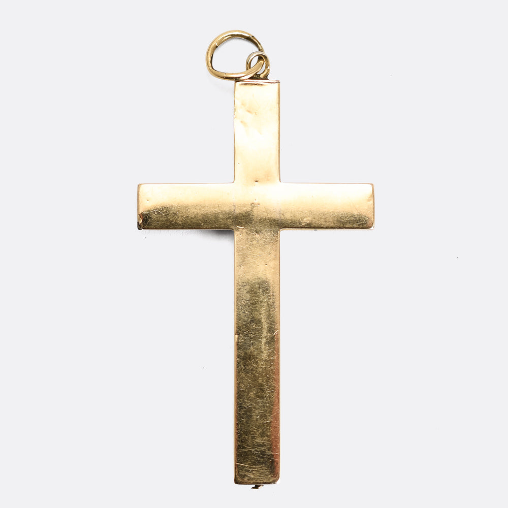 Victorian Enamel Crucifix Pendant