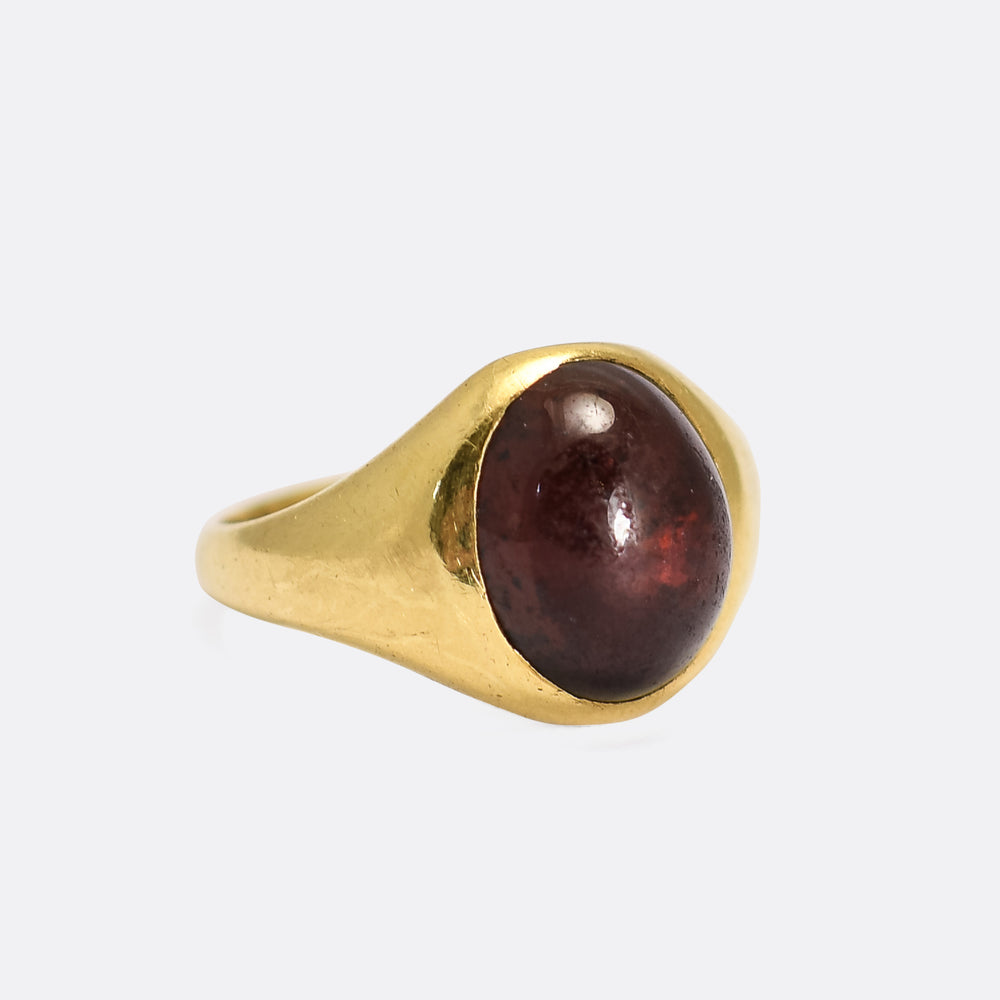 Victorian Garnet Cabochon Ring