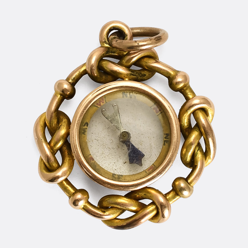 Victorian Gold Compass Pendant