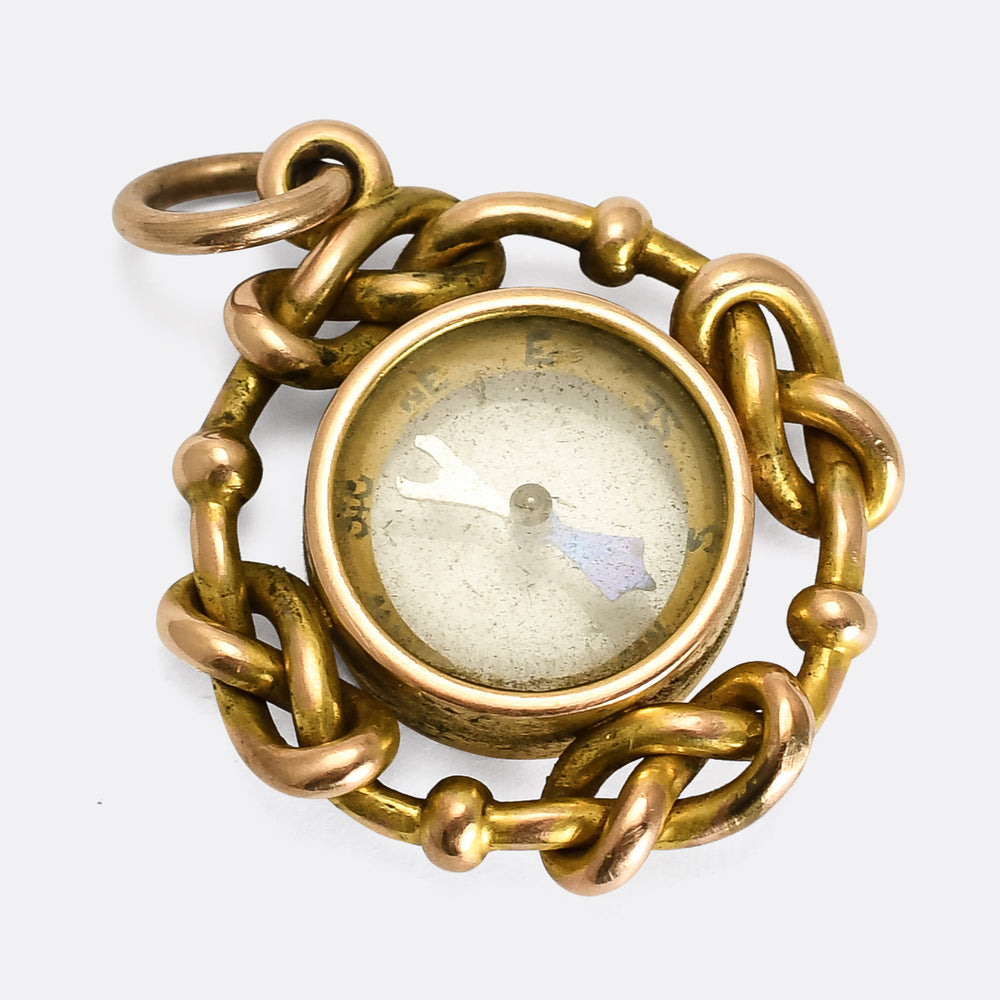 Victorian Gold Compass Pendant