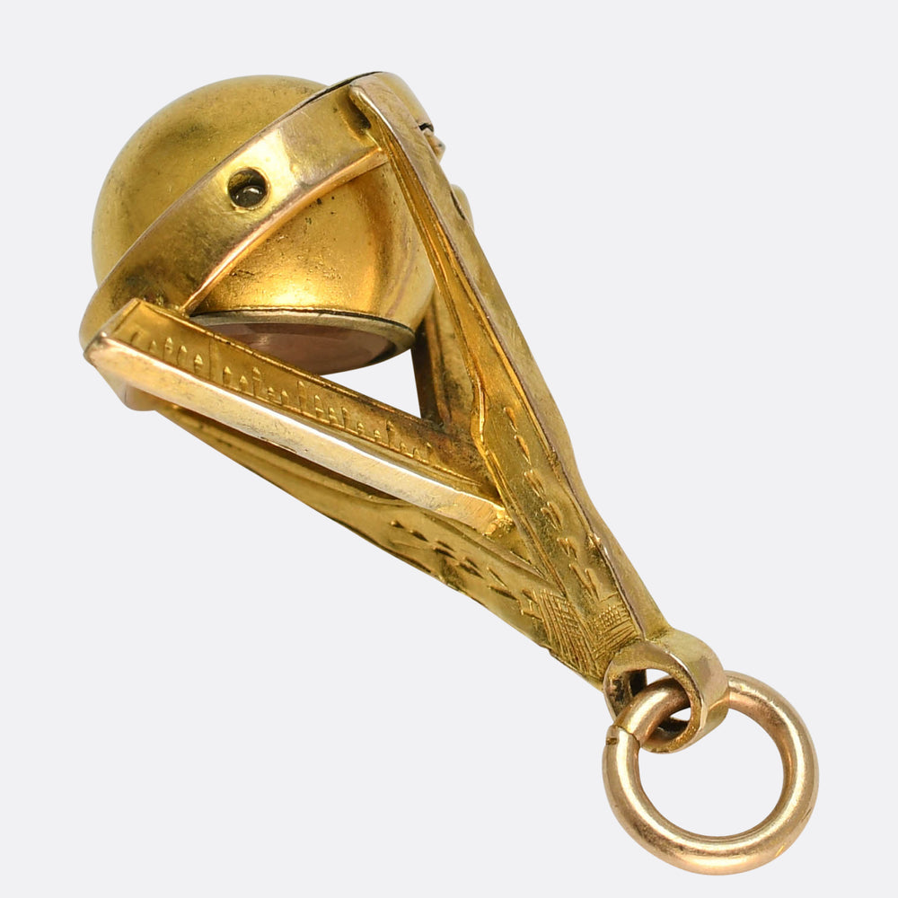 Victorian Gold Masonic Compass Fob