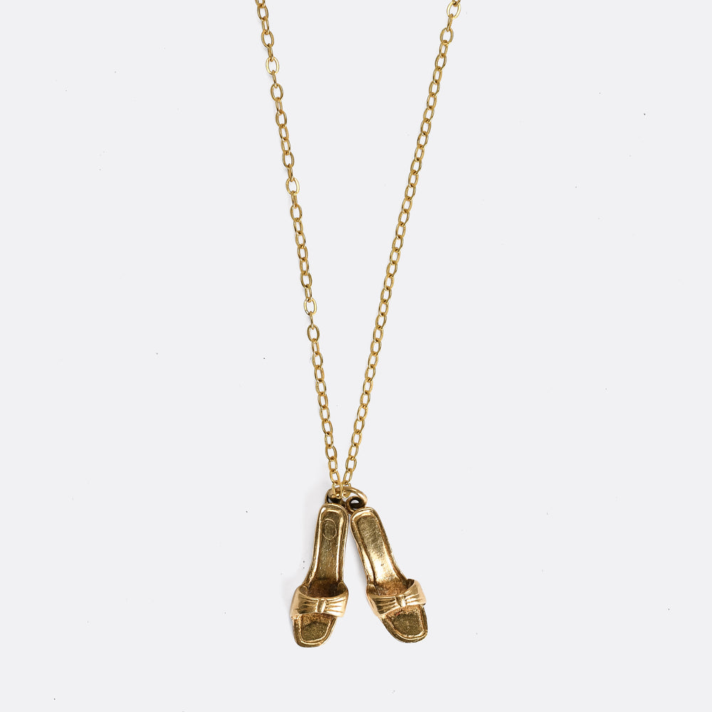 Victorian Gold Slippers Charm