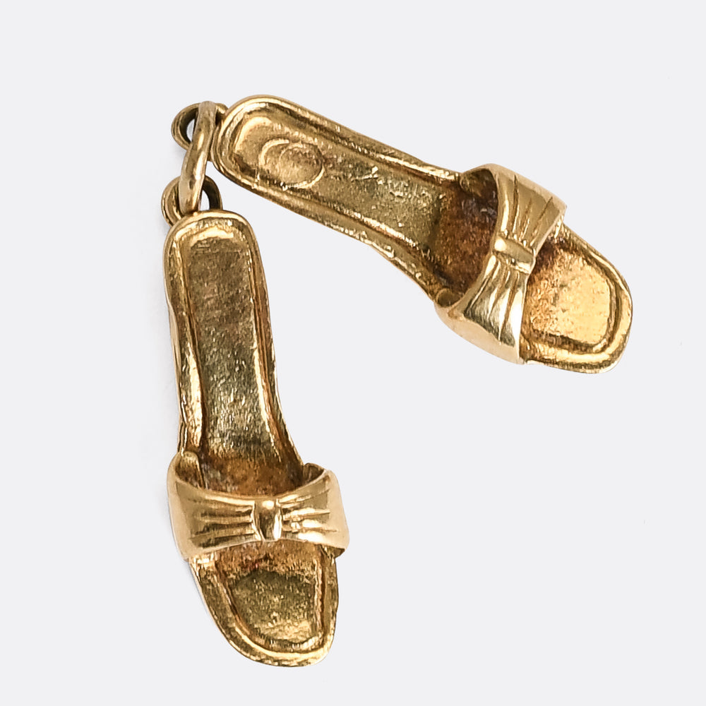 Victorian Gold Slippers Charm