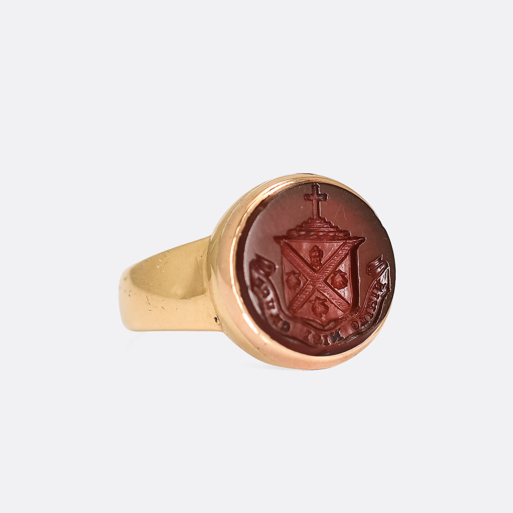 Victorian Intaglio Seal Signet Ring