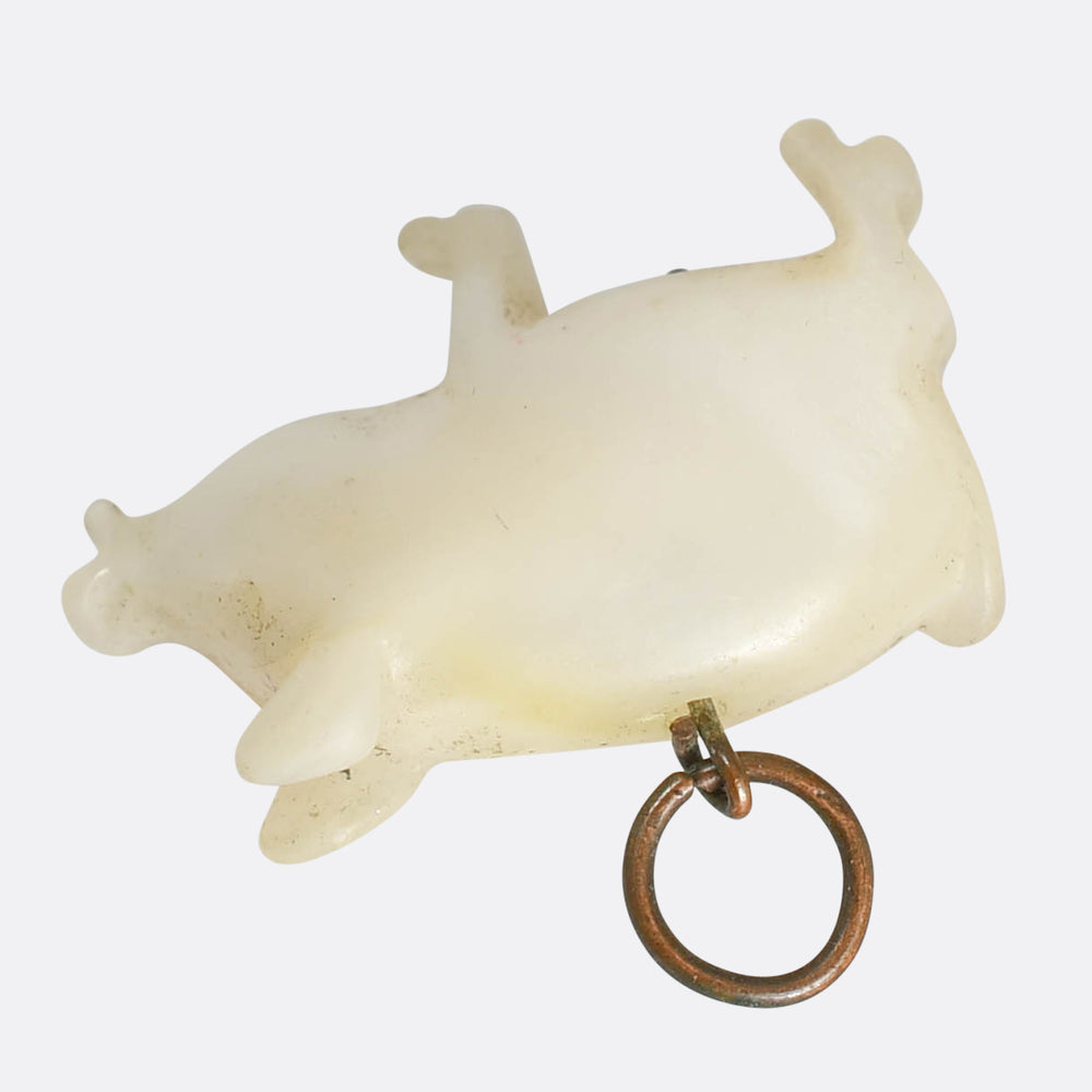 Victorian Mother of Pearl Lucky Pig Charm